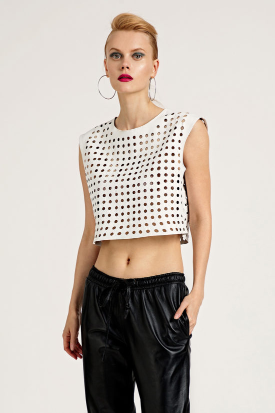 1 Leather Box-Fit Cut-Out Top TV0016