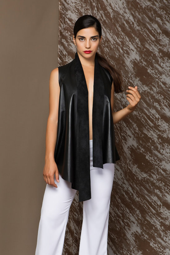 1 Leather Sleeveless Jacket TV0012