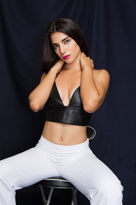 2 Leather Cropped Bralette Top TV0023