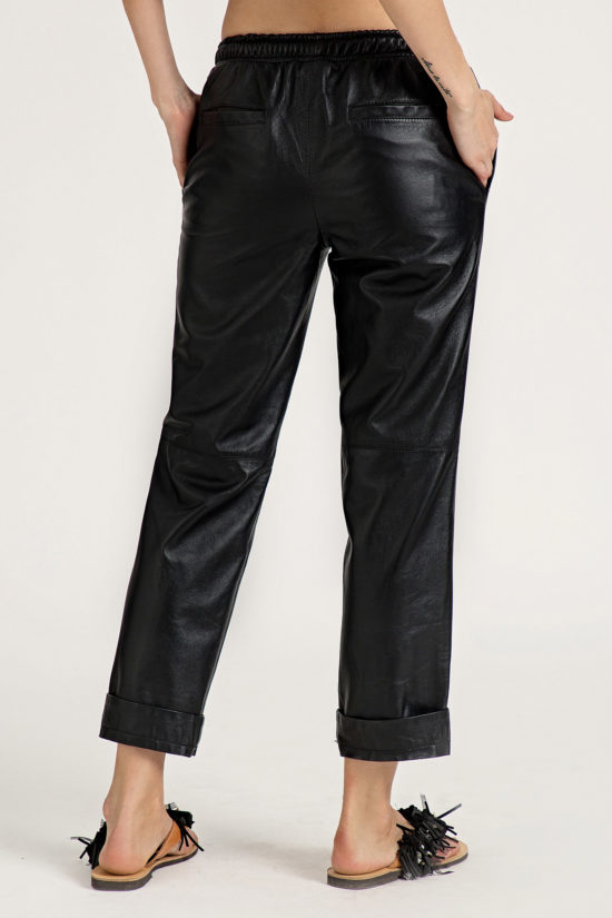 3 Leather Low Slung Trousers TP0001
