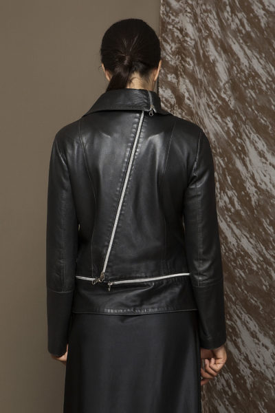 3-Leather-Cold-Shoulder-Wrap Jacket-J0004
